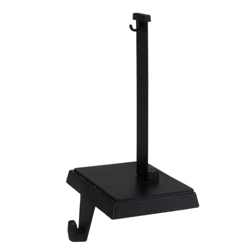 Northlight Christmas Stocking Holder With Ornament Hanger - 6.75" - Matte Black 4 Northlight Christmas Stocking Holder With Ornament Hanger - 6.75" - Matte Black - Image 2