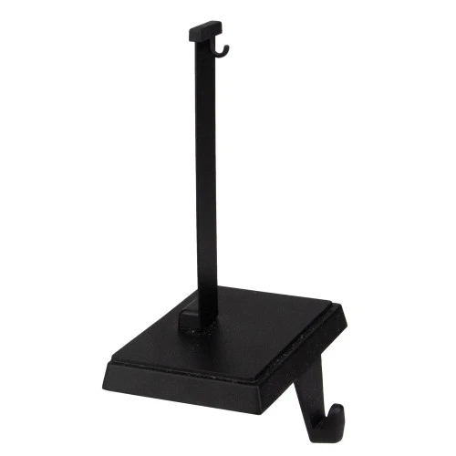 Northlight Christmas Stocking Holder With Ornament Hanger - 6.75" - Matte Black 6 Northlight Christmas Stocking Holder With Ornament Hanger - 6.75" - Matte Black - Image 4