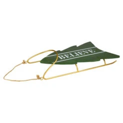 Northlight Wooden "Believe" Christmas Snow Sled Decoration - 18.25" - Green -Northlight Christmas northlight hh87689 1 71097.1680607688