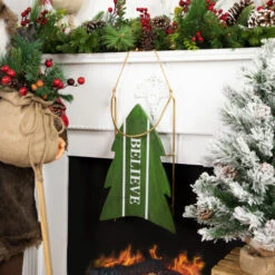 Northlight Wooden "Believe" Christmas Snow Sled Decoration - 18.25" - Green -Northlight Christmas northlight hh87689 styled20copy 15774.1680607688