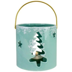 Northlight Pine Tree And Star Cutout Tea Light Christmas Candle Holder - 4.25" - Green -Northlight Christmas northlight hh93144 1 04588.1651078276