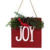 Northlight 7" Hanging "JOY" Christmas Wall Decor With Pine And Berries -Northlight Christmas northlight hh93162 1 44806.1678185726
