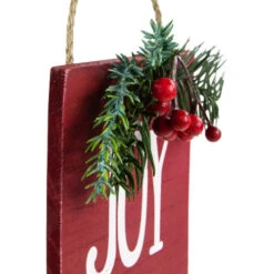Northlight 7" Hanging "JOY" Christmas Wall Decor With Pine And Berries -Northlight Christmas northlight hh93162 5 75636.1680866846