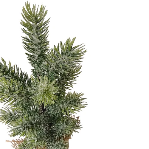 Northlight Frosted Pine In Burlap Base Christmas Tree - 17.5" - Unlit 4 Northlight Frosted Pine In Burlap Base Christmas Tree - 17.5" - Unlit - Image 2