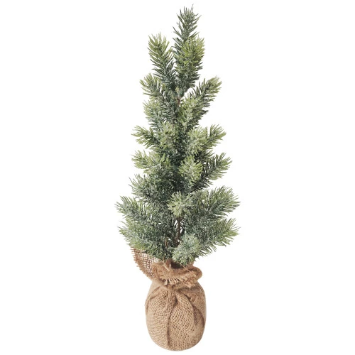 Northlight Frosted Pine In Burlap Base Christmas Tree - 17.5" - Unlit 3 Northlight Frosted Pine In Burlap Base Christmas Tree - 17.5" - Unlit