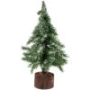 Northlight Frosted Icy Pine Christmas Tree With Jute Base - 10.5" -Northlight Christmas northlight hn92685 01 65435.1691247506