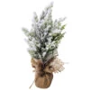 Northlight Heavily Flocked Pine Tree In Burlap Base Christmas Decoration - 9.5" -Northlight Christmas northlight hn92687 1 pre20list 13413.1636200437