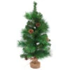 Northlight Mixed Pine And Pine Cones Artificial Christmas Tree In Jute Base - 23.5" -Northlight Christmas northlight hn92705 1 pre20list 59436.1636200439