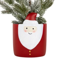 Northlight Mini Frosted Artificial Christmas Tree In Santa Pot - 14.75" - Unlit -Northlight Christmas northlight hn95103 02 23748.1702402353