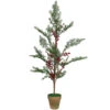 Northlight Pre-Lit Berries And Pine Artificial Potted Christmas Tree - 3' - Warm White LED Lights 1 Northlight Pre-Lit Berries And Pine Artificial Potted Christmas Tree - 3' - Warm White LED Lights -Northlight Christmas northlight hn95106 01 91378.1702142848