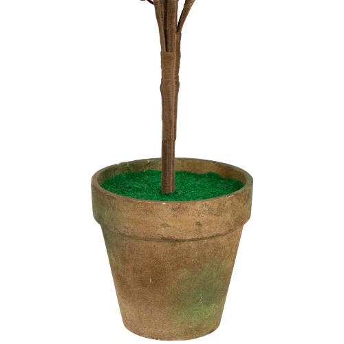 Northlight Pre-Lit Berries And Pine Artificial Potted Christmas Tree - 3' - Warm White LED Lights 8 Northlight Pre-Lit Berries And Pine Artificial Potted Christmas Tree - 3' - Warm White LED Lights - Image 6