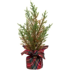 Northlight Mini Cedar Artificial Christmas Trees - 10" - Set Of 3 -Northlight Christmas northlight hn95114 02 79232.1702402353