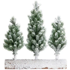 Northlight Frosted Pine Tree Trio Christmas Decoration - 8" - Unlit -Northlight Christmas northlight hn96810 04 54603.1727317572