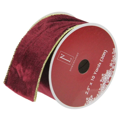 Northlight Red And Gold Wired Christmas Craft Ribbon 2.5" X 10 Yards 3 Northlight Red And Gold Wired Christmas Craft Ribbon 2.5" X 10 Yards