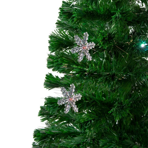 Northlight 4' Pre-Lit Color Changing Fiber Optic Artificial Christmas Tree With Snowflakes 4 Northlight 4' Pre-Lit Color Changing Fiber Optic Artificial Christmas Tree With Snowflakes - Image 2