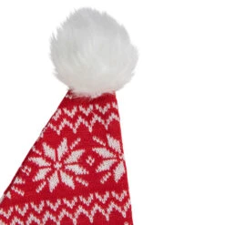 Northlight 17" Red And White Nordic Snowflake And Striped Santa Hat With Pom Pom -Northlight Christmas northlight j90428 3 sample 87187.1603850822