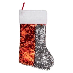 Northlight 19" Red And Silver Sequin Christmas Stocking With White Faux Fur Cuff 9 Northlight 19" Red And Silver Sequin Christmas Stocking With White Faux Fur Cuff -Northlight Christmas northlight j90432 2 18346.1608350167