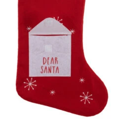 Northlight 19" Red And White "Dear Santa" Envelope Christmas Stocking -Northlight Christmas northlight j90435 3 70775.1603850826