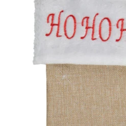Northlight 19" Beige And Red Burlap "Ho Ho Ho" Santa Claus Christmas Stocking 9 Northlight 19" Beige And Red Burlap "Ho Ho Ho" Santa Claus Christmas Stocking -Northlight Christmas northlight j90444 2 sample 38102.1608349775