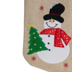 Northlight 19" Burlap Standing Snowman With A Tree And Snowflakes Christmas Stocking 8 Northlight 19" Burlap Standing Snowman With A Tree And Snowflakes Christmas Stocking -Northlight Christmas northlight j90451 3 39071.1603850822