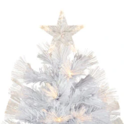 Northlight 3' Pre-Lit White Fiber Optic Artificial Christmas Tree, Warm White Lights 10 Northlight 3' Pre-Lit White Fiber Optic Artificial Christmas Tree, Warm White Lights -Northlight Christmas northlight j92345 3 04199.1638917350
