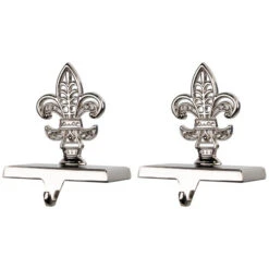 Northlight Fleur De Lis Christmas Stocking Holder - 5" - Set Of 2 12 Northlight Fleur De Lis Christmas Stocking Holder - 5" - Set Of 2 -Northlight Christmas northlight j96404 03 74835.1727317577