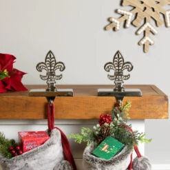 Northlight Fleur De Lis Christmas Stocking Holder - 5" - Set Of 2 10 Northlight Fleur De Lis Christmas Stocking Holder - 5" - Set Of 2 -Northlight Christmas northlight j96404 styled 02 55642.1727317579