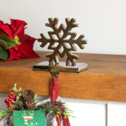 Northlight Snowflake Metal Christmas Stocking Holder - 5"