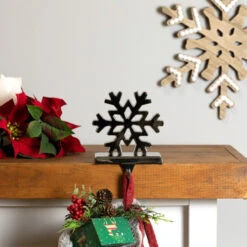 Northlight Snowflake Metal Christmas Stocking Holder - 5" -Northlight Christmas northlight j96407 styled 02 09542.1727317575
