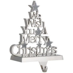 Northlight We Wish You A Merry Christmas Tree Stocking Holder - 6.25" -Northlight Christmas northlight j96408 02 24471.1719611161