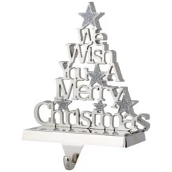 Northlight We Wish You A Merry Christmas Tree Stocking Holder - 6.25" -Northlight Christmas northlight j96408 03 06762.1719611162