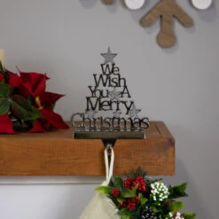Northlight We Wish You A Merry Christmas Tree Stocking Holder - 6.25" -Northlight Christmas northlight j96408 styled 02 41697.1719611163