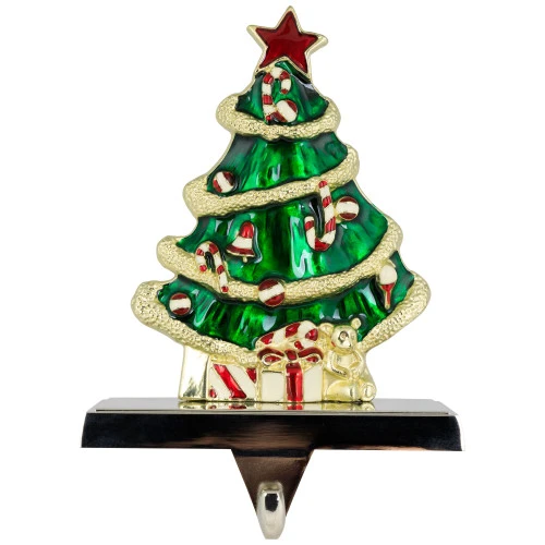 Northlight Decorated Christmas Tree Metal Stocking Holder - 6" 3 Northlight Decorated Christmas Tree Metal Stocking Holder - 6"