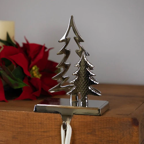 Northlight Double Pine Tree Christmas Stocking Holder - 7" 4 Northlight Double Pine Tree Christmas Stocking Holder - 7" - Image 2