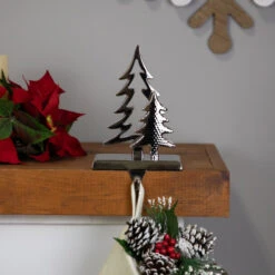 Northlight Double Pine Tree Christmas Stocking Holder - 7" 10 Northlight Double Pine Tree Christmas Stocking Holder - 7" -Northlight Christmas northlight j96413 styled 02 51842.1719611160