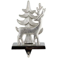 Northlight Reindeer And Pine Tree Christmas Stocking Holder - 7"