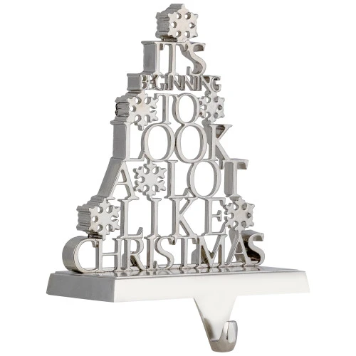 Northlight "It's Beginning To Look A Lot Like Christmas" Metal Tree Stocking Holder - 6.5" 6 Northlight "It's Beginning To Look A Lot Like Christmas" Metal Tree Stocking Holder - 6.5" - Image 4