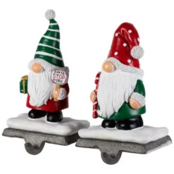 Northlight Santa Gnomes Christmas Stocking Holders - 6.25" - Set Of 2 -Northlight Christmas northlight j96418 03 88852.1719611162