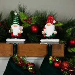 Northlight Santa Gnomes Christmas Stocking Holders - 6.25" - Set Of 2 -Northlight Christmas northlight j96418 styled 02 68703.1719611162