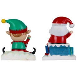 Northlight Santa And Elf Christmas Stocking Holders - 5" - Set Of 2 -Northlight Christmas northlight j96419 04 07154.1726106058