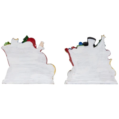Northlight Santa And Snowman Sleigh Ride Christmas Stocking Holders - 4.25" - Set Of 2 8 Northlight Santa And Snowman Sleigh Ride Christmas Stocking Holders - 4.25" - Set Of 2 - Image 6