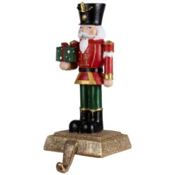 Northlight Glittered Nutcracker Soldier With Gift Christmas Stocking Holder - 9.5" 12 Northlight Glittered Nutcracker Soldier With Gift Christmas Stocking Holder - 9.5" -Northlight Christmas northlight j96422 03 93445.1719611160