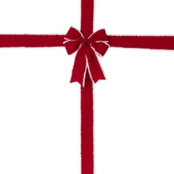 Northlight 14' Red And White Velvet Christmas Door Bow -Northlight Christmas northlight j99428 220long 57972.1680285010