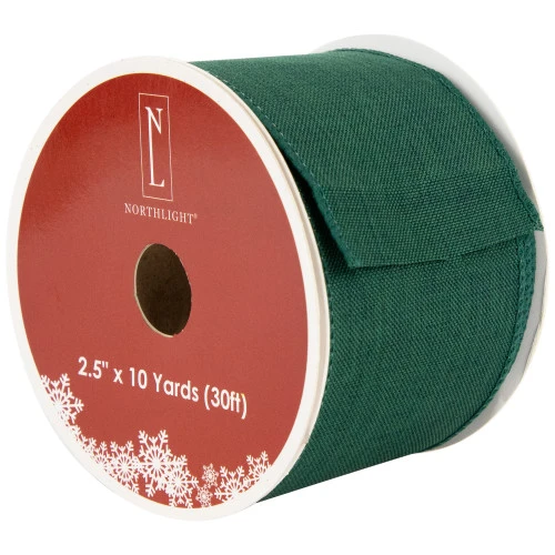 Northlight Solid Green Wired Edge Craft Christmas Ribbon 2.5 X 10 Yards 3 Northlight Solid Green Wired Edge Craft Christmas Ribbon 2.5 X 10 Yards