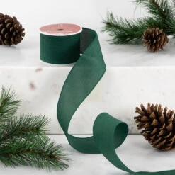 Northlight Solid Green Wired Edge Craft Christmas Ribbon 2.5 X 10 Yards 9 Northlight Solid Green Wired Edge Craft Christmas Ribbon 2.5 X 10 Yards -Northlight Christmas northlight j99440 styled 20814.1697906054