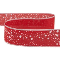 Northlight Red And White Stars Wired Craft Christmas Ribbon 2.5" X 10 Yards -Northlight Christmas northlight j99442 04 95695.1697906051