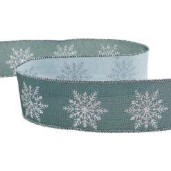 Northlight Green With Glitter Snowflakes Wired Craft Christmas Ribbon 2.5" X 10 Yards 13 Northlight Green With Glitter Snowflakes Wired Craft Christmas Ribbon 2.5" X 10 Yards -Northlight Christmas northlight j99459 04 72016.1697906054