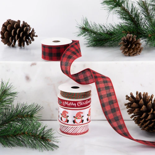 Northlight Set Of 5 Santa Gnome Matching Themed Craft Christmas Ribbons 1.5" X 3 Yards 4 Northlight Set Of 5 Santa Gnome Matching Themed Craft Christmas Ribbons 1.5" X 3 Yards - Image 2