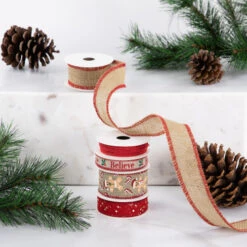 Northlight Set Of 5 Gingerbread Matching Themed Craft Christmas Ribbons 1.5" X 3 Yards -Northlight Christmas northlight j99468 styled 81289.1697906054