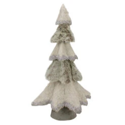 Northlight Sisal And Faux Fur Christmas Tree With Glitter - 20" - Gray -Northlight Christmas northlight ja87532 1 sample 69664.1613536556